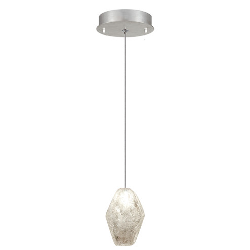 Natural Inspirations LED Drop Light in Silver w/Clear Quartz Glass Drop (48|85224014LD)