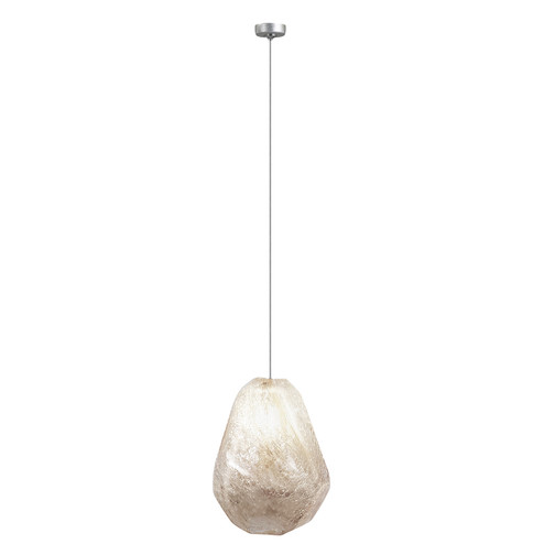 Natural Inspirations LED Drop Light in Silver w/Natural Quartz Glass Drop (48|85184019LD)