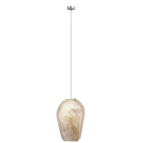 Natural Inspirations LED Drop Light in Silver w/Natural Quartz Glass Drop (48|85184017LD)