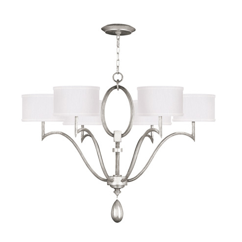 Allegretto Six Light Chandelier in Silver Leaf (48|785840SF41)