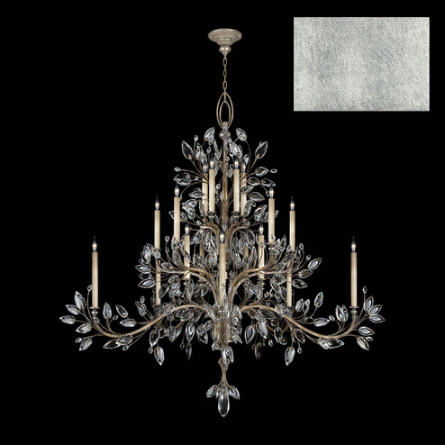 Crystal Laurel 20 Light Chandelier in Silver Leaf (48|771240SF4)