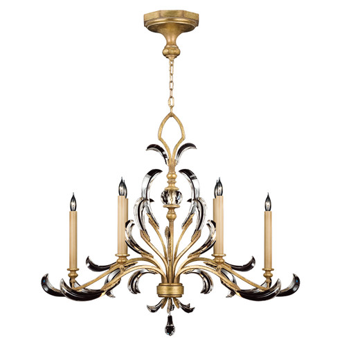 Beveled Arcs Six Light Chandelier in Gold (48|760540ST)