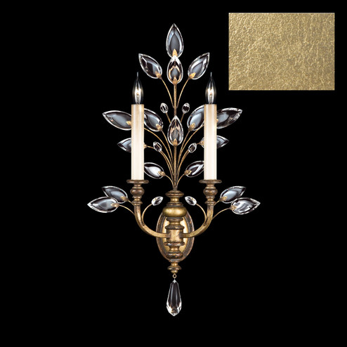 Crystal Laurel Two Light Wall Sconce in Gold Leaf (48|759750SF3)