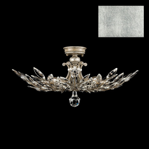 Crystal Laurel Five Light Semi-Flush Mount in Silver Leaf (48|753440SF4)