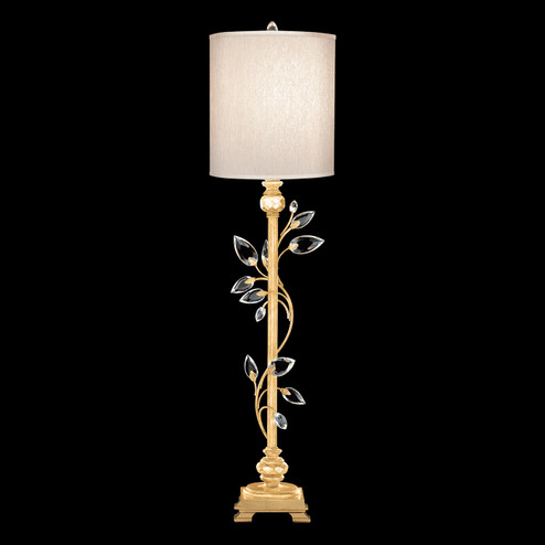 Crystal Laurel One Light Console Lamp in Gold Leaf w/Champagne Fabric Shade (48|752915SF33)