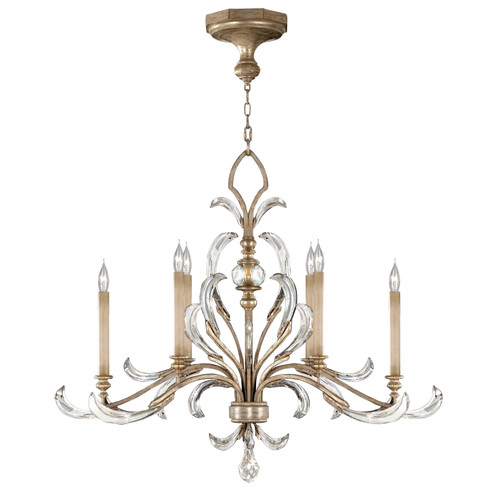 Beveled Arcs Six Light Chandelier in Silver (48|739240ST)
