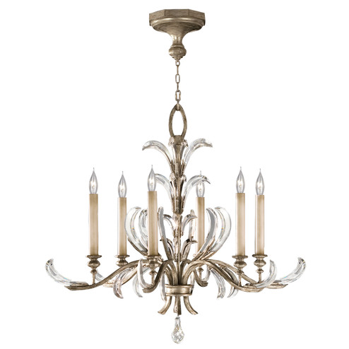 Beveled Arcs Six Light Chandelier in Silver (48|739140ST)