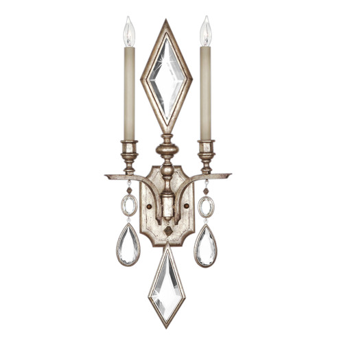 Encased Gems Two Light Wall Sconce in Silver (48|7290503ST)