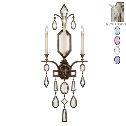 Encased Gems Three Light Wall Sconce in Silver (48|7269501ST)