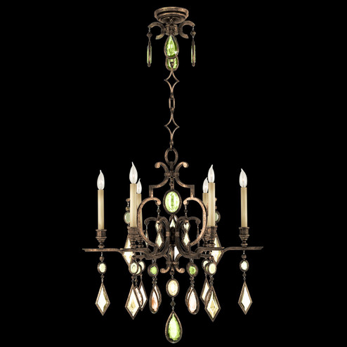 Encased Gems Six Light Chandelier in Bronze (48|7182401ST)
