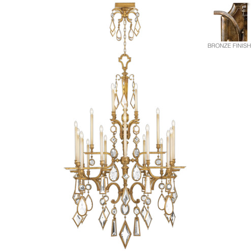 Encased Gems 24 Light Chandelier in Bronze (48|7094403ST)