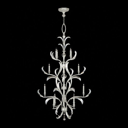 Beveled Arcs 16 Light Chandelier in Silver Leaf (48|704040SF4)