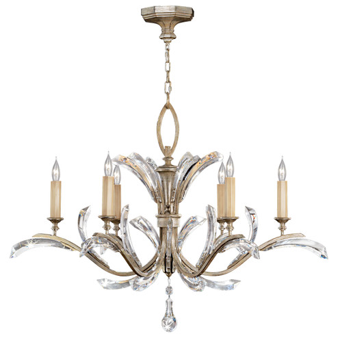 Beveled Arcs Six Light Chandelier in Silver (48|702440ST)