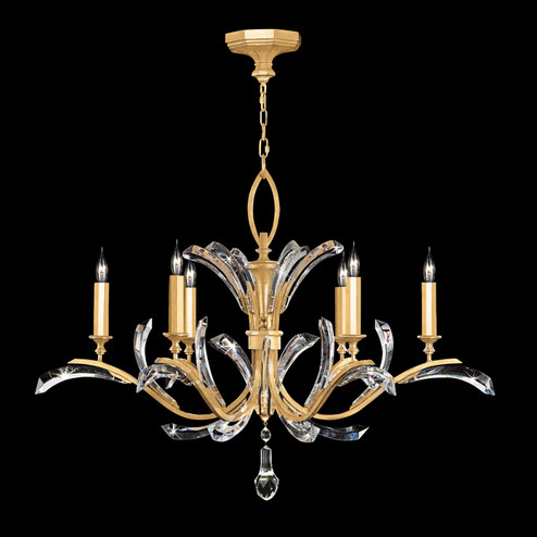 Beveled Arcs Six Light Chandelier in Gold Leaf (48|702440SF3)