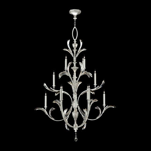 Beveled Arcs 16 Light Chandelier in Silver Leaf (48|702040SF4)