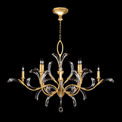 Beveled Arcs Eight Light Chandelier in Gold (48|701240SF3)
