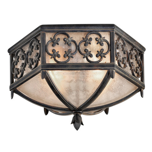 Costa del Sol Two Light Outdoor Flush Mount in Black (48|324882ST)