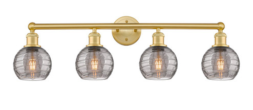 Edison Four Light Bath Vanity in Satin Gold (405|6164WSGG12136SM)