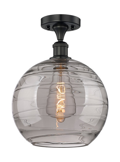 Edison One Light Semi-Flush Mount in Matte Black (405|6161FBKG121312SM)