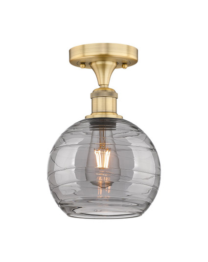 Edison One Light Semi-Flush Mount in Brushed Brass (405|6161FBBG12138SM)