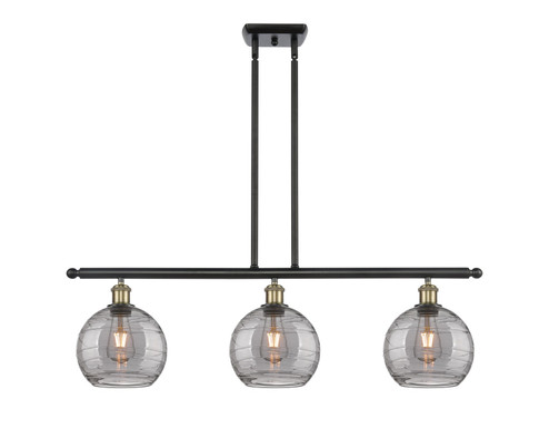 Ballston Three Light Island Pendant in Black Antique Brass (405|5163IBABG12138SM)