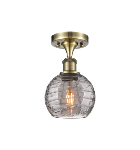 Ballston One Light Semi-Flush Mount in Antique Brass (405|5161CABG12136SM)