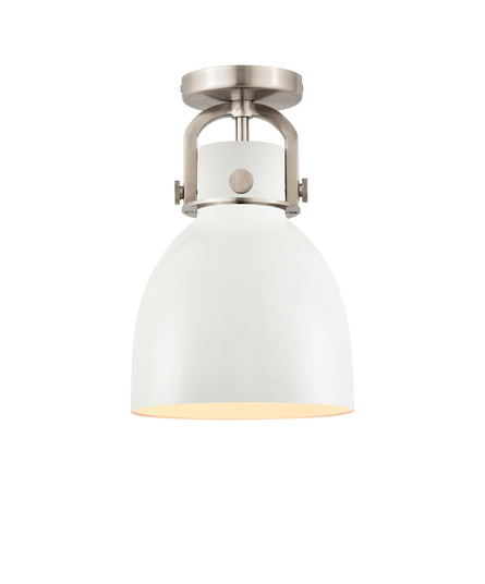 Downtown Urban One Light Semi-Flush Mount in Satin Nickel (405|4101FSNM4128W)