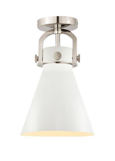 Downtown Urban One Light Semi-Flush Mount in Polished Nickel (405|4101FPNM4118W)