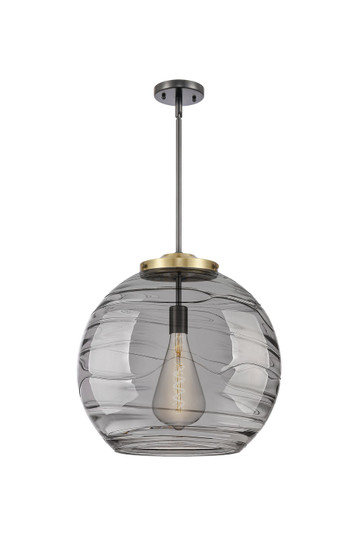 Essex One Light Pendant in Black Antique Brass (405|2211SBABG121318SM)