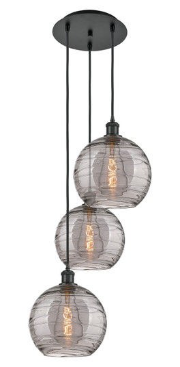Ballston Three Light Pendant in Matte Black (405|113B3PBKG121310SM)