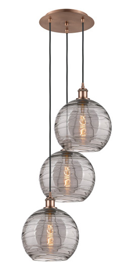 Ballston Three Light Pendant in Antique Copper (405|113B3PACG121310SM)