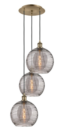 Ballston Three Light Pendant in Antique Brass (405|113B3PABG121310SM)