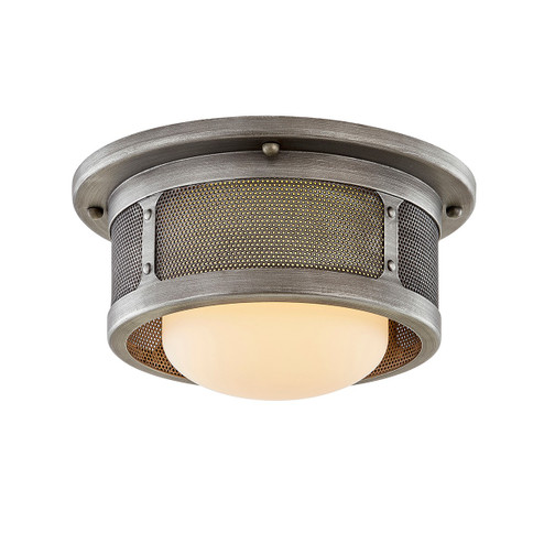 Bauer One Light Flush Mount in Antique Pewter (67|C7370AP)