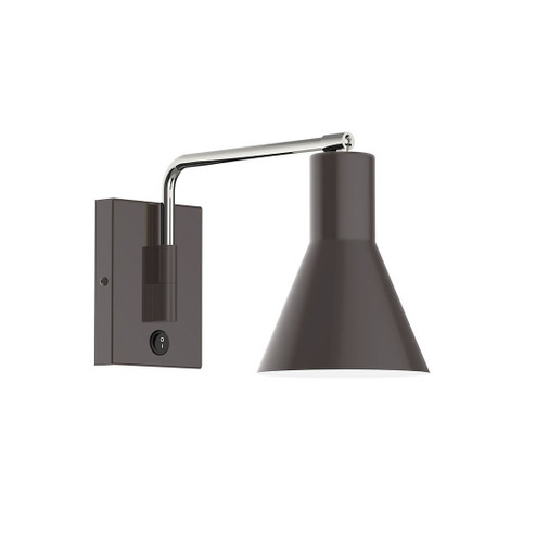 Flare LED Swing Arm Wall Light in Black w/Brushed Nickel (518|SWA4364196L10)