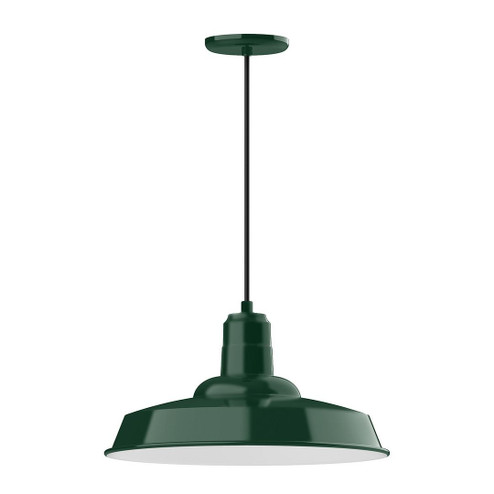 Warehouse LED Pendant in Forest Green (518|PEB18542C24L13)