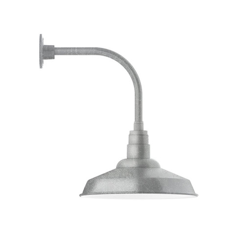 Warehouse LED Curved Arm Wall Light in Painted Galvanized (518|GNU18449B01L13)