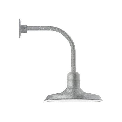 Warehouse LED Curved Arm Wall Light in Painted Galvanized (518|GNU18349L13)