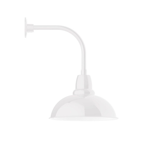 Cafe LED Curved Arm Wall Light in White (518|GNU10844W16L13)