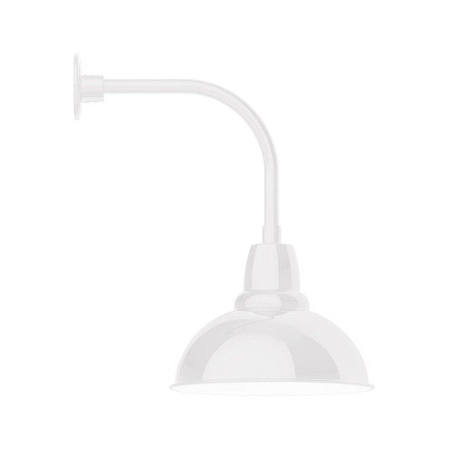 Cafe LED Curved Arm Wall Light in White (518|GNU10744B01L13)
