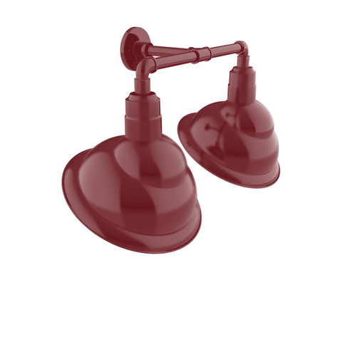Emblem Two Light Straight Arm Wall Light in Barn Red (518|GNR12255)