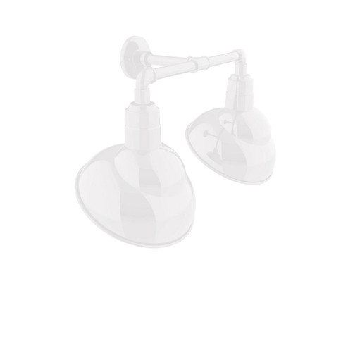 Emblem LED Straight Arm Wall Light in White (518|GNR12144L12)