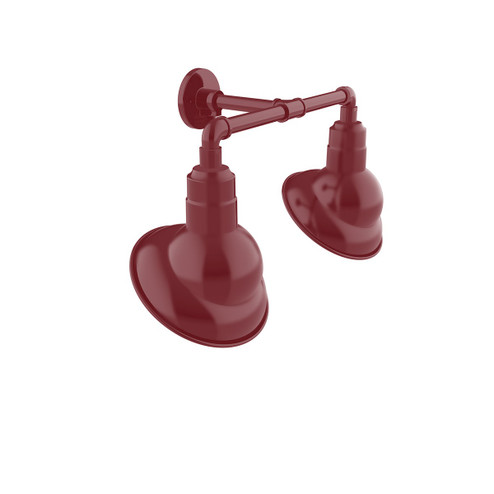 Emblem Two Light Straight Arm Wall Light in Barn Red (518|GNR12055)