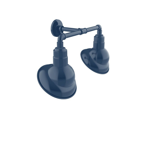 Emblem LED Straight Arm Wall Light in Navy (518|GNR12050L12)