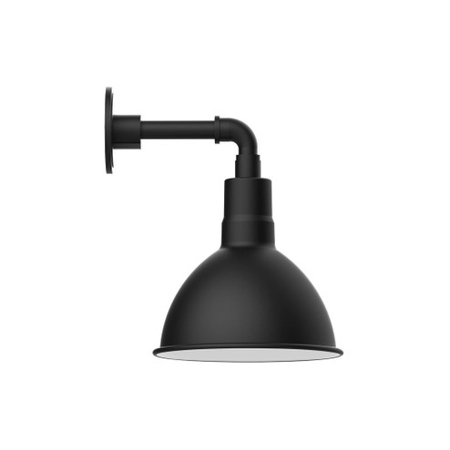 Deep Bowl LED Straight Arm Wall Light in Black (518|GNM11541B01L12)