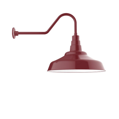 Warehouse One Light Gooseneck Wall Light in Barn Red (518|GNC18755G06)