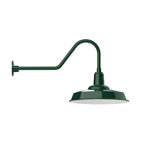 Warehouse LED Gooseneck Wall Light in Forest Green (518|GNC18542W18L13)