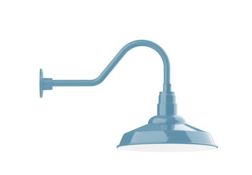 Warehouse One Light Gooseneck Wall Light in Light Blue (518|GNB18454G06)
