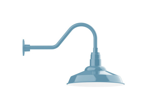 Warehouse One Light Gooseneck Wall Light in Light Blue (518|GNB18454)