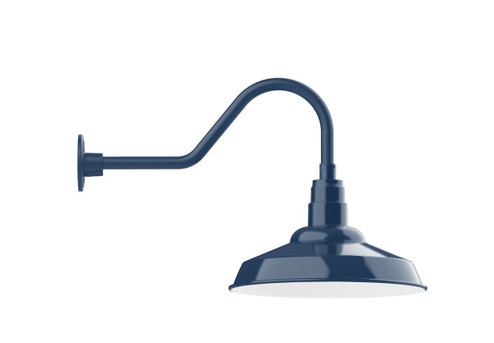 Warehouse One Light Gooseneck Wall Light in Navy (518|GNB18450G06)