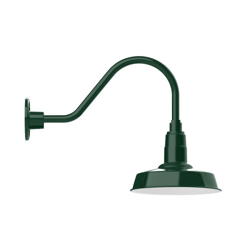 Warehouse LED Gooseneck Wall Light in Forest Green (518|GNA18142B03L12)